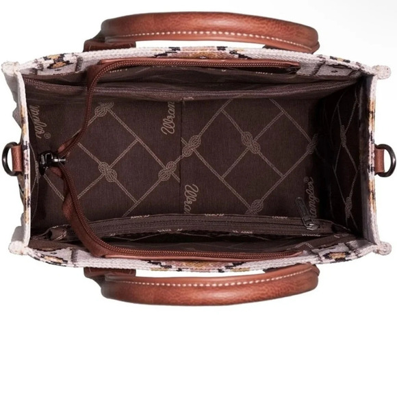 ⭐️NWT⭐️ Wrangler Tote for Women Aztec Top Handle Satchel Purse Boho Shou… - Picture 8 of 9